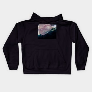 Moon Jellyfish With Small Fish Hiding Underneath Kids Hoodie